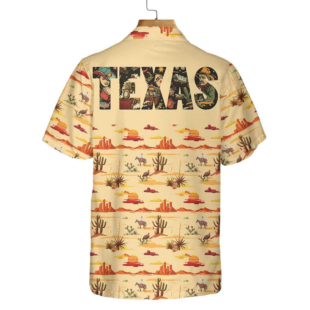 Texas Cowboy Cactus Texas Hawaiian Shirts, Texas Hawaii Shirt, Texas Shirt