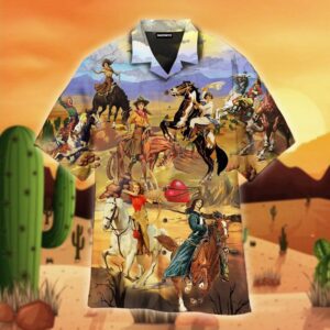 Texas Cowgirls Hawaiian Shirt, Texas Hawaii Shirt,…