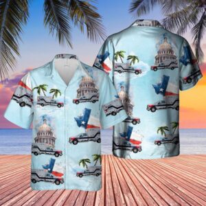 Texas EMS Ambulance Short Sleeve Hawaiian Shirt,…