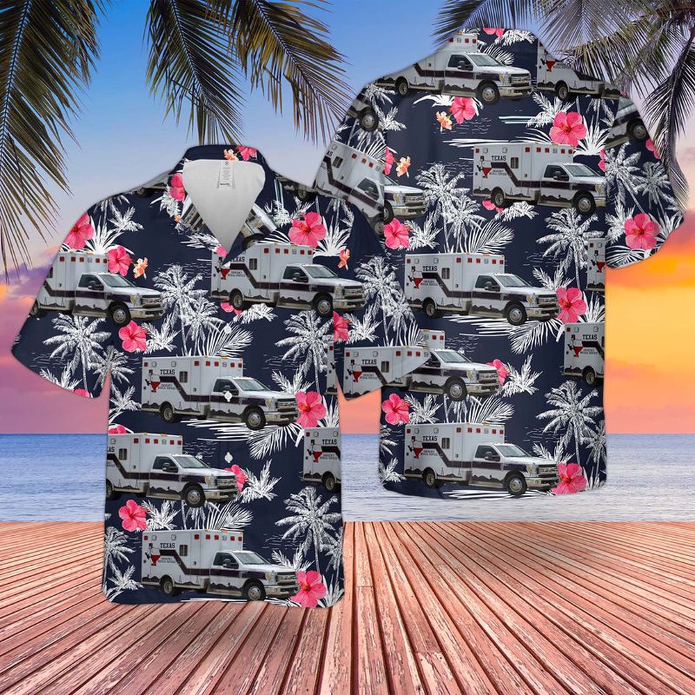 Texas EMS Hawaiian Shirt, Texas Hawaii Shirt, Texas Shirt