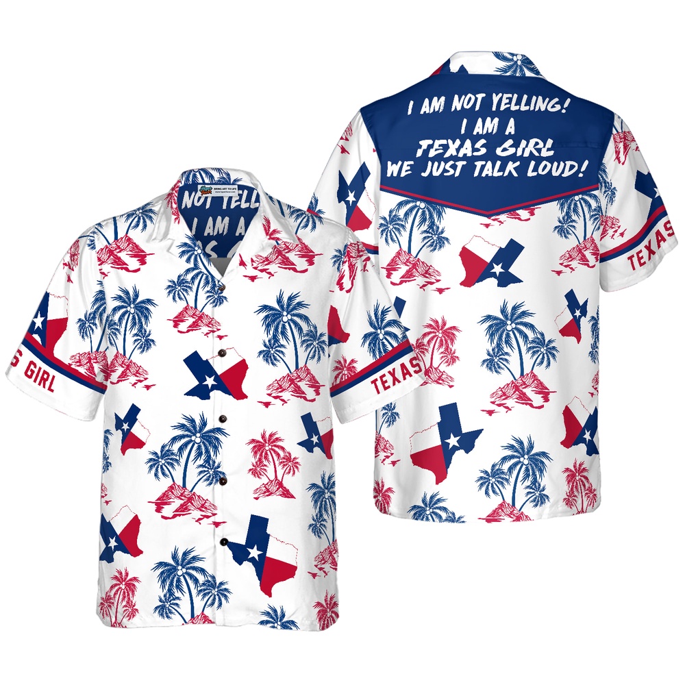 Texas Flag And Palm Tree Pattern Texas Girl Shirt, Texas Hawaii Shirt, Texas Shirt