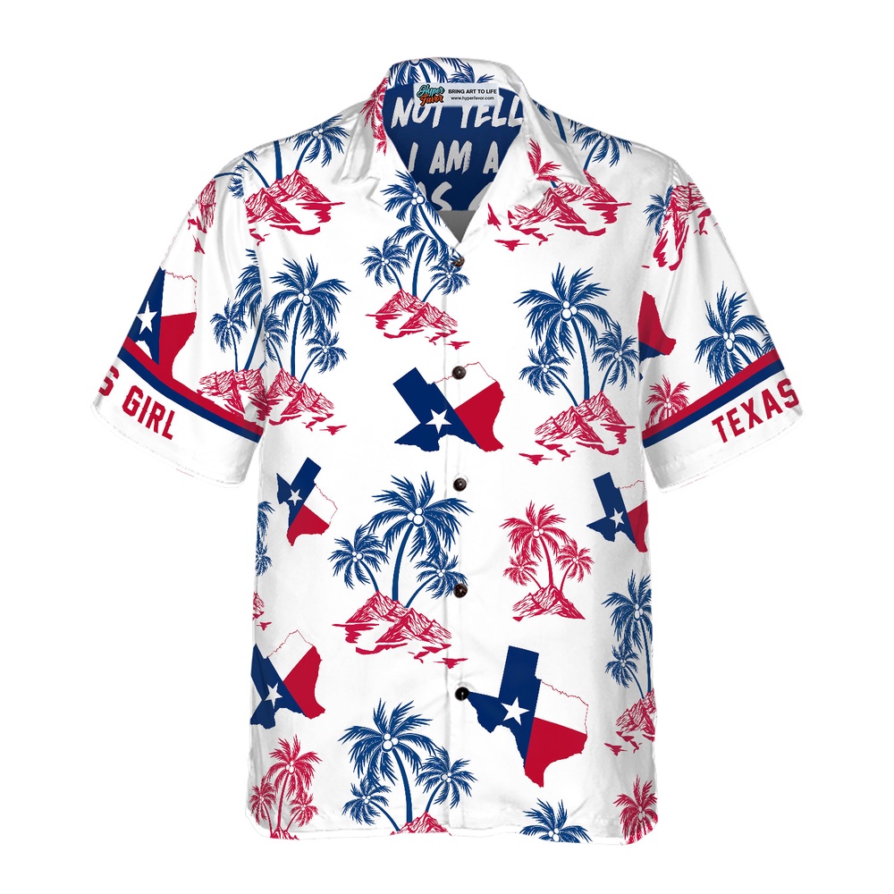 Texas Flag And Palm Tree Pattern Texas Girl Shirt, Texas Hawaii Shirt, Texas Shirt