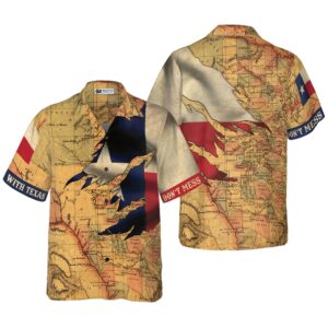 Texas Flag and Map Vintage Texas Hawaiian…