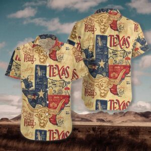 Texas Proud Hawaiian Shirt, Texas Hawaii Shirt,…