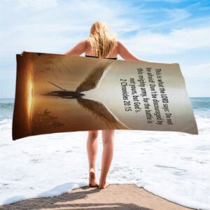 The Battle Is Not Yours But God s 2 Chronicles 20 15 Beach Towel Wing Of God Christian Beach Towel Beach Towel 2 clxbij.jpg