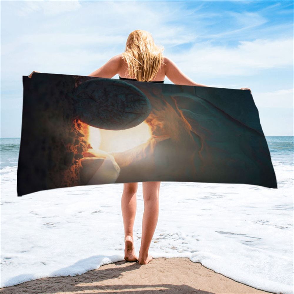 The Empty Tomb Beach Towel Pictures, Beach Towel Easter Beach Towel, Christian Beach Towel, Beach Towel