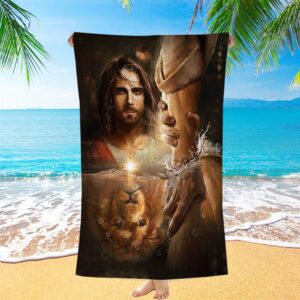 The Hand Of God Beach Towel, Lion…