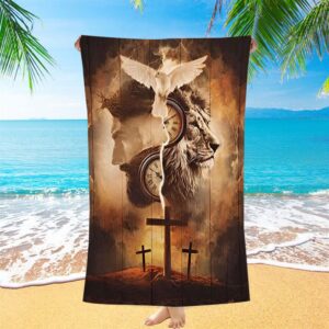 The Lion King Jesus Cross Beach Towel,…