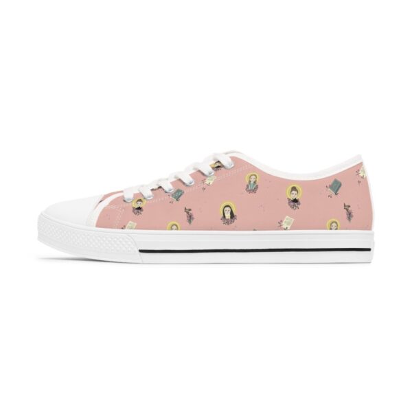 The Little Flower, St. Therese Inspired Women’s Sneakers For Catholic Women, Low Top Sneakers, Low Top Designer Shoes