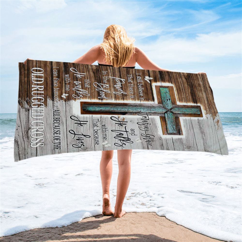 The Old Rugged Cross Beach Towel, Christian Beach Towel, Beach Towel The Old Rugged Cross Beach Towel, Christian Beach Towel, Beach Towel