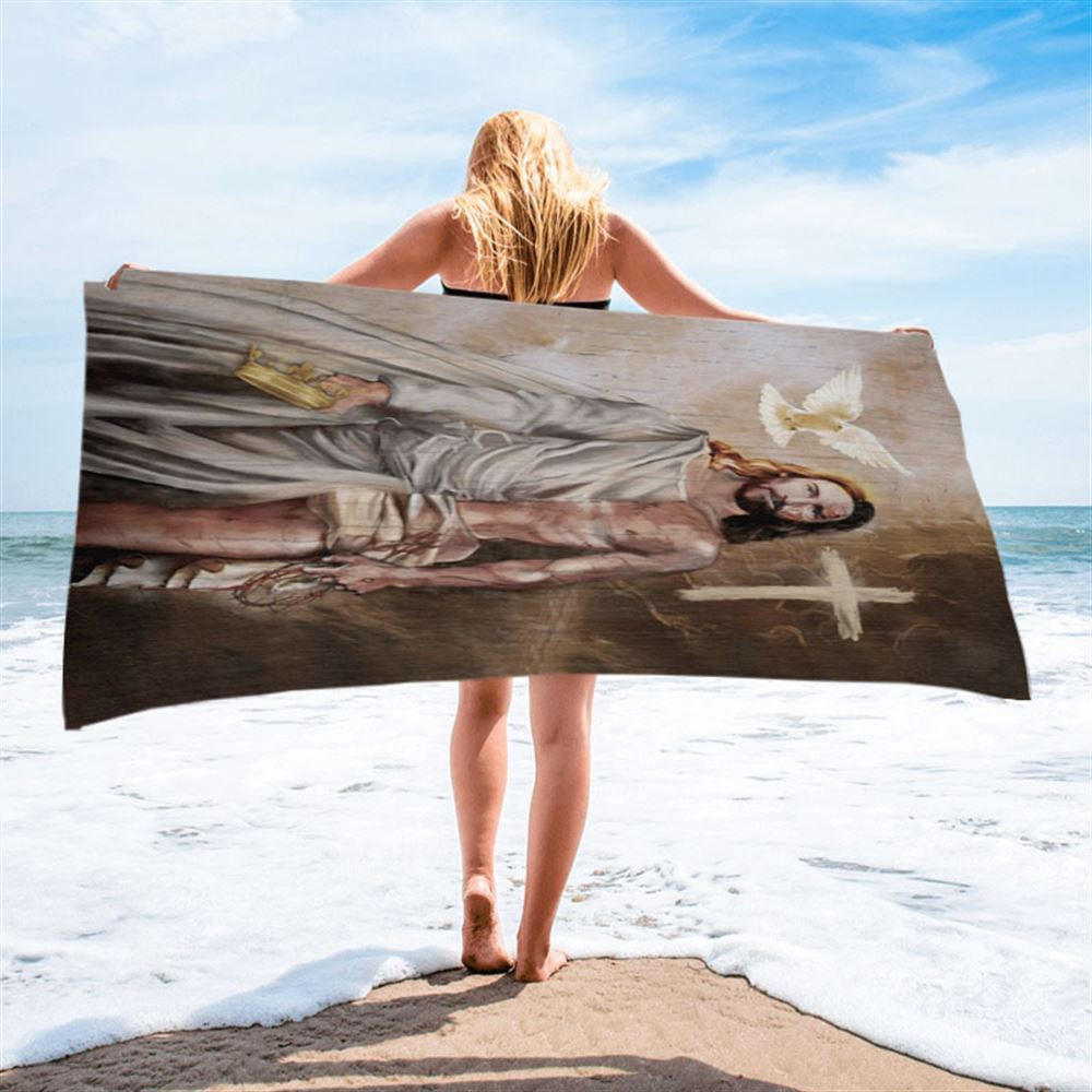 The Return Of Christ Jesus Beach Towel, Christian Beach Towel, Beach Towel The Return Of Christ Jesus Beach Towel, Christian Beach Towel, Beach Towel
