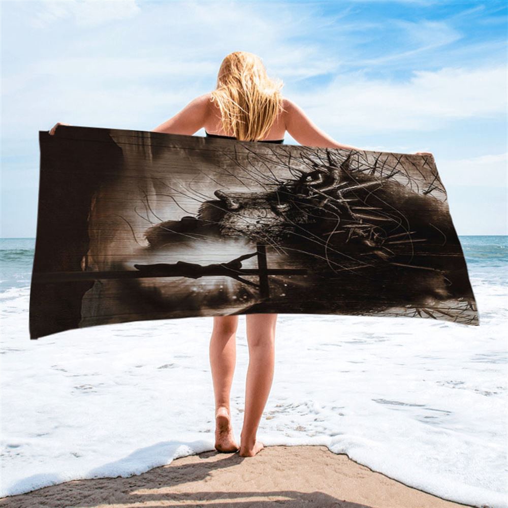The Sacrifice Of Jesus Christ Beach Towel, Christian Beach Towel, Beach Towel