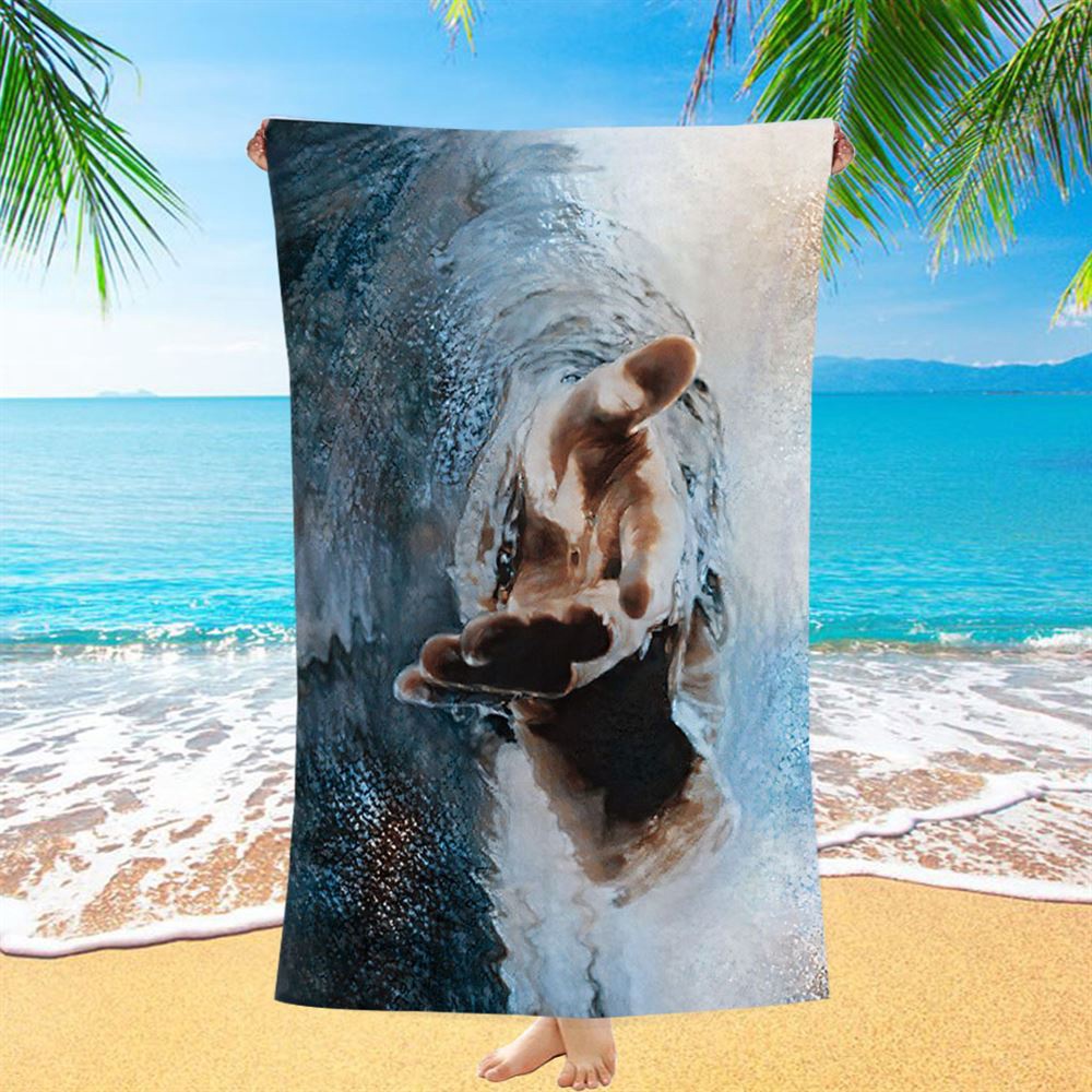 The Saving Hand Of God Beach Towel, Christian Beach Towel, Beach Towel The Saving Hand Of God Beach Towel, Christian Beach Towel, Beach Towel