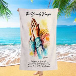 The Serenity Prayer Praying Hands Personalized Beach…