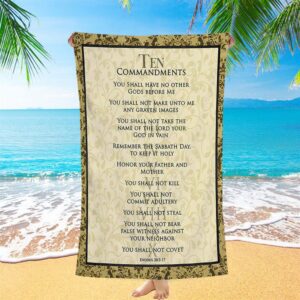 The Ten Commandments Beach Towel, Girls Beach…