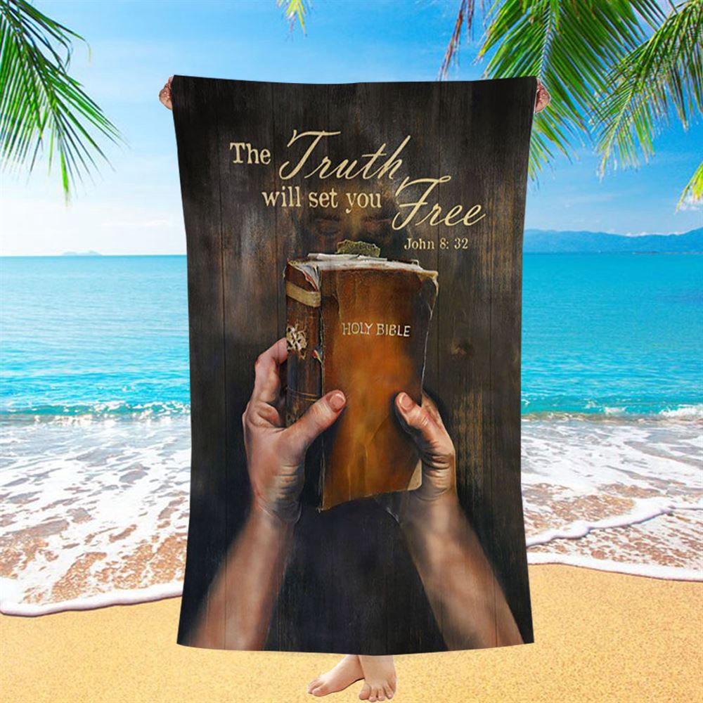 The Truth Will Set You Free Beach Towel, Christian Beach Towel, Beach Towel The Truth Will Set You Free Beach Towel, Christian Beach Towel, Beach Towel