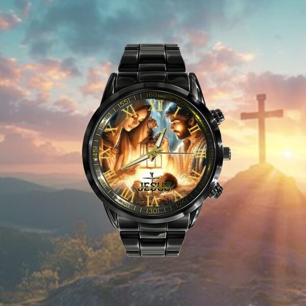 The sacred night of Christmas, the nativity scene Watch, Christian Watch, Religious Watches, Jesus Watch