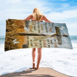 There On A Cross They Made For Sinners Beach Towel Christian Beach Towel Beach Towel 1 rn4dfo.jpg