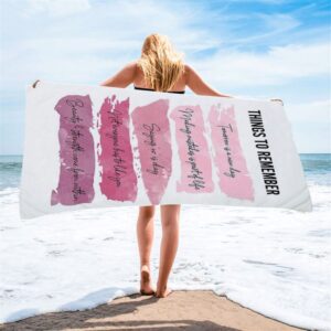 Things To Rememver Beach Towel Girls Teens Daughter Bff Christian Beach Towel Beach Towel 2 yuhtop.jpg