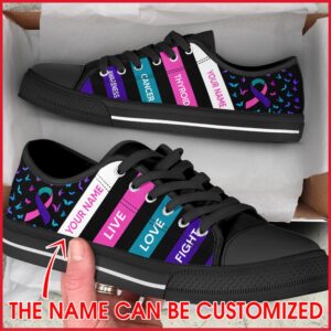 Thyroid Cancer Shoes Plaid Low Top Shoes Low Top Designer Shoes Low Top Sneakers 2 y4ey6y.jpg