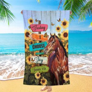 Today I Choose Joy Horse Sunflower Field…