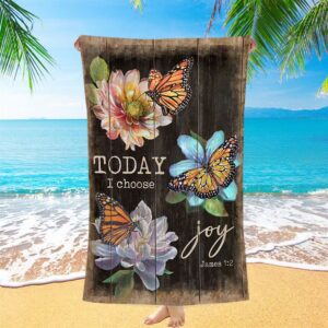 Today I Choose Joy Orange Butterfly Beach…