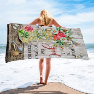 Today Is A Good Day Daisy Beach Towel Christian Beach Towel Beach Towel 2 xpjcql.jpg