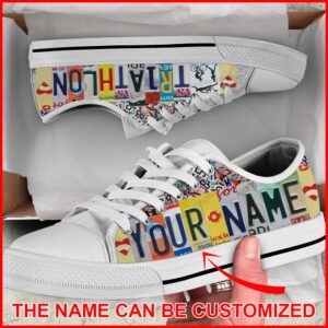 Triathlon Name Personalized Custom Low Top Shoes,…