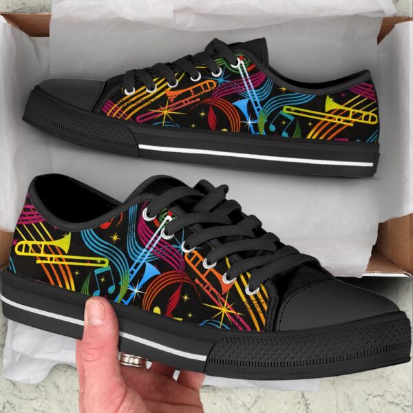 Trombone Fabric Color Low Top Music Shoes, Low Top Designer Shoes, Low Top Sneakers
