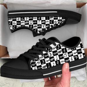 Trumpet Music Black And White Low Top Music Shoes Low Top Designer Shoes Low Top Sneakers 2 izsed4.jpg