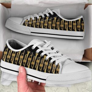 Trumpet Pattern Low Top Music Shoes, Low…