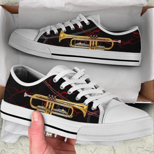 Trumpet Red Thunder Low Top Music Shoes, Low Top Designer Shoes, Low Top Sneakers
