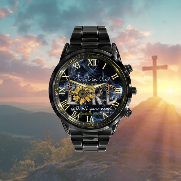 Trust In The Lord Christian With All Your Heart God Jesus Watch, Christian Watch, Religious Watches, Jesus Watch