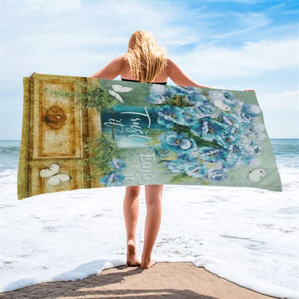 Trust It Enjoy It God Beach Towel, Christian Beach Towel, Beach Towel