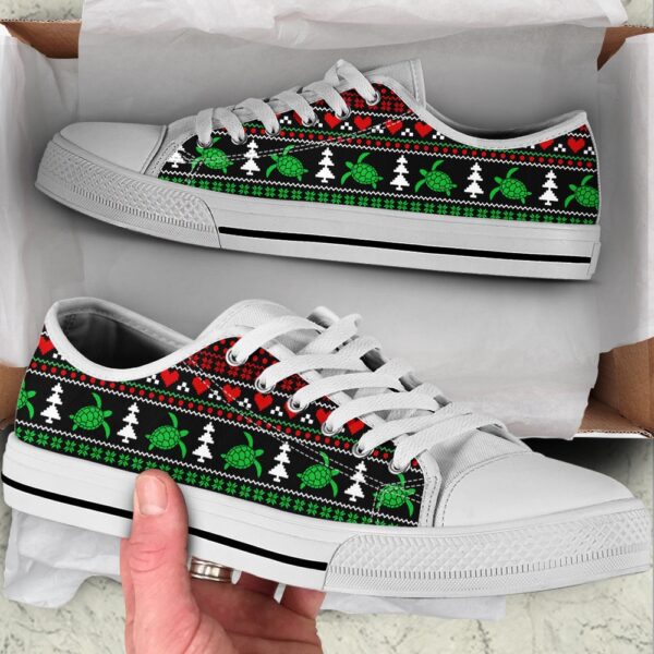 Turtle Symbol Christmas Low Top Shoes, Low Top Designer Shoes, Low Top Sneakers