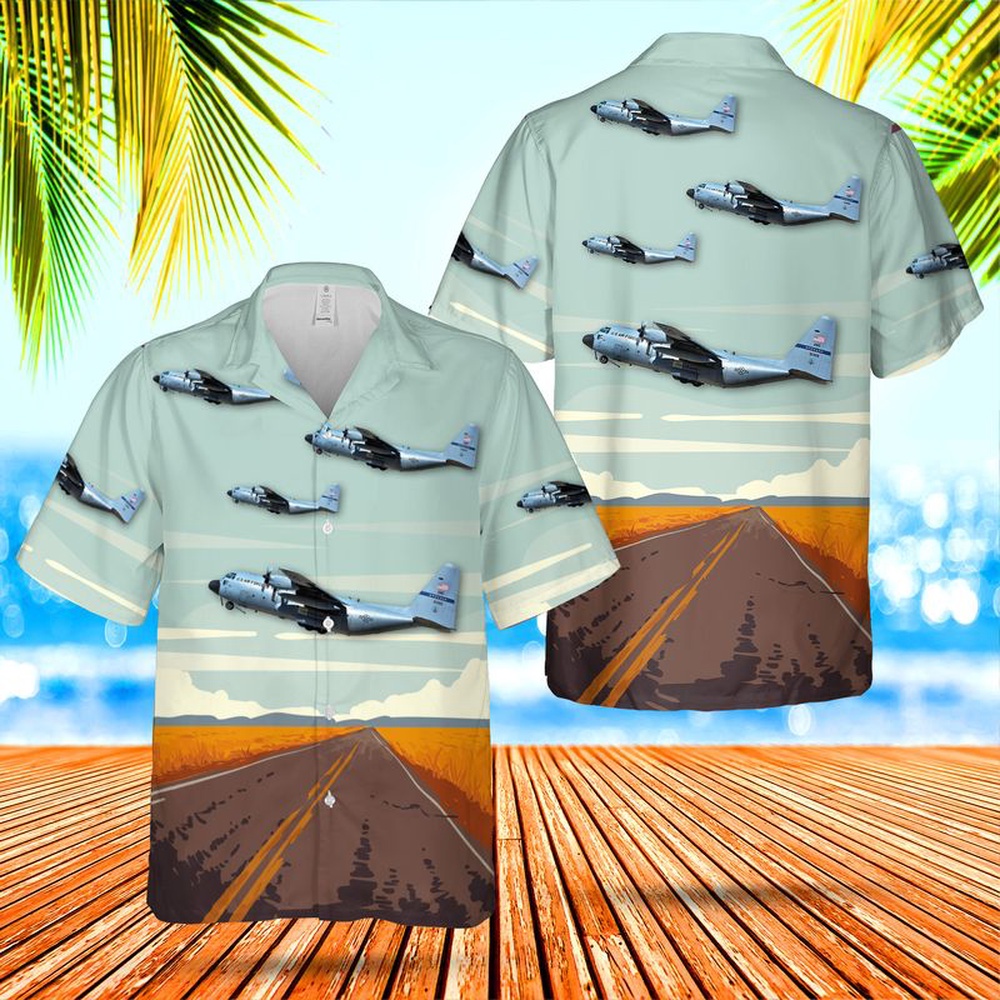USAF Texas Air National Guard 181st Airlift Squadron Lockheed C-130H-LM Hercules Hawaiian Shirt, Texas Hawaii Shirt