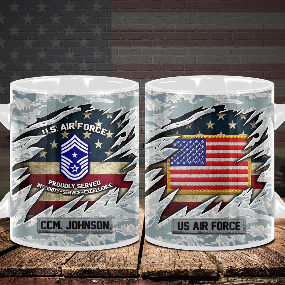 US Air Force Camo Mug Proudly Served Duty Honor Country Mug, Us Air Force Mug, Veteran Coffee Mugs, Military Mug