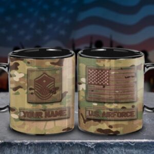 US Air Force Personalized OCP Mug All Ranks, Us Air Force Mug, Veteran Coffee Mugs, Military Mug