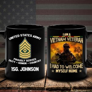 US Army Mug Custom Name And Rank I Am Vietnam Veteran I Had To Welcome Army Mug Us Army Coffee Mug Veteran Coffee Mugs Military Mug 1 lv2nxq.jpg