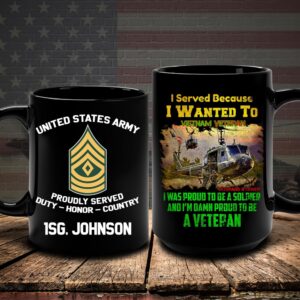 US Army Mug Custom Name And Rank I Served Because I Want To Vietnam Veteran Army Mug Us Army Coffee Mug Veteran Coffee Mugs Military Mug 2 nanbm4.jpg