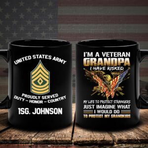 US Army Mug I Am A Veteran Grandpa I Have Risked Mug, Us Army Coffee Mug, Veteran Coffee Mugs, Military Mug