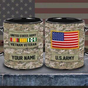 US Army Vietnam Veteran Mug, Military Veteran Custom Your Mug, Us Army Coffee Mug, Veteran Coffee Mugs, Military Mug