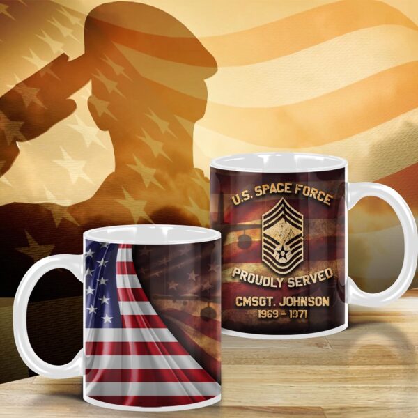 US Space Force Military Proudly Served, Military Mug American Flag, Veteran Coffee Mugs, Military Mug
