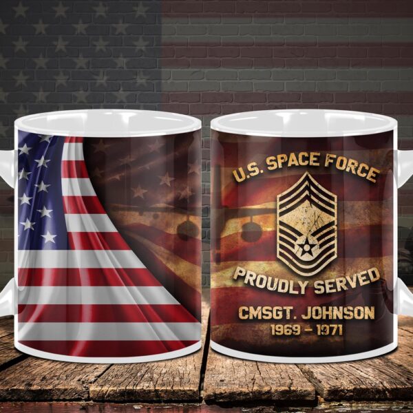 US Space Force Military Proudly Served, Military Mug American Flag, Veteran Coffee Mugs, Military Mug
