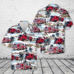 US Texas Killeen Fire Department Hawaiian Shirt,…