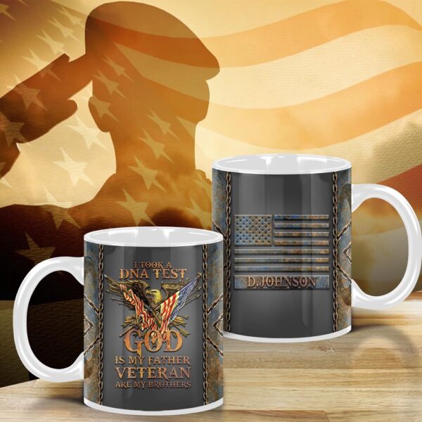 US Veteran Mug, I Took A DNA Test God Is My Father Veterans Are My Brothers, Veteran Coffee Mugs, Military Mug