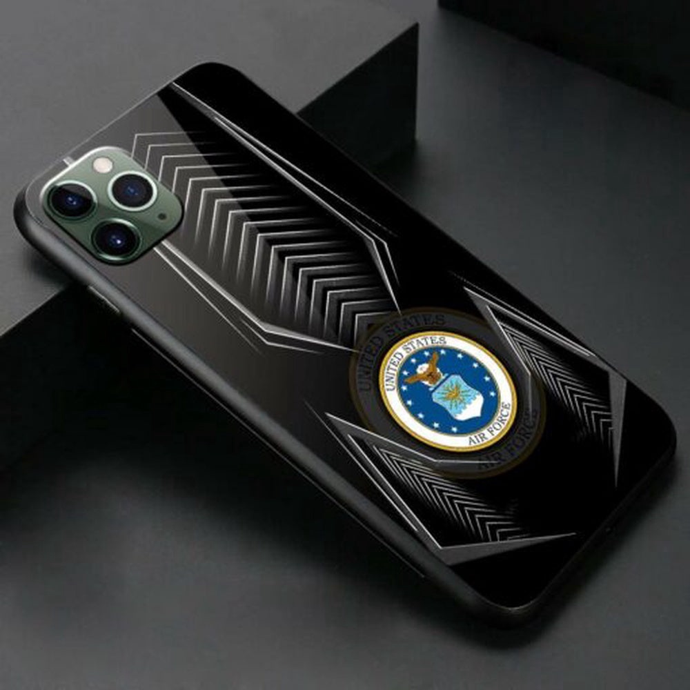 Us Air Force Armor Style Phone Case, Veteran Luminous Phone Case, Military Phone Cases, Air Force Phone Case