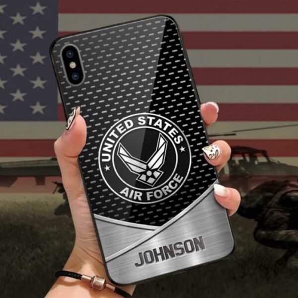 Us Air Force Gifts For Military, Custom Veteran luminous Phone case, Military Phone Cases, Air Force Phone Case