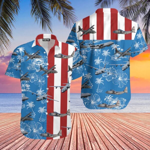 Us Air Force Lockheed C- Hercules Hawaiian Fourth Of July Shirt, 4th Of July Hawaiian Shirt, 4th Of July Shirt