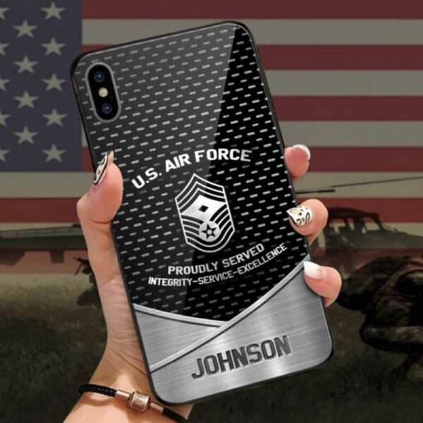 Us Air Force Proudly Served Phone Case, Custom Luminous Phone case, Military Phone Cases, Air Force Phone Case